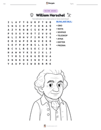 William Herschel yazdırılabilir çalışma sayfası önizlemesi