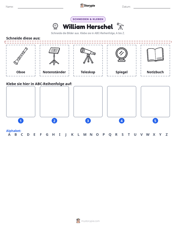 Schneiden & Einfügen Alphabet