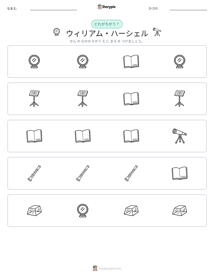 異なるものを見つけよう