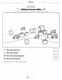Lithium-Ionen-Akku druckbare Arbeitsblatt Vorschau