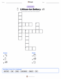 Lithium-ion Battery printable worksheet preview