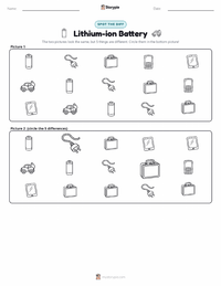 Lithium-ion Battery printable worksheet preview