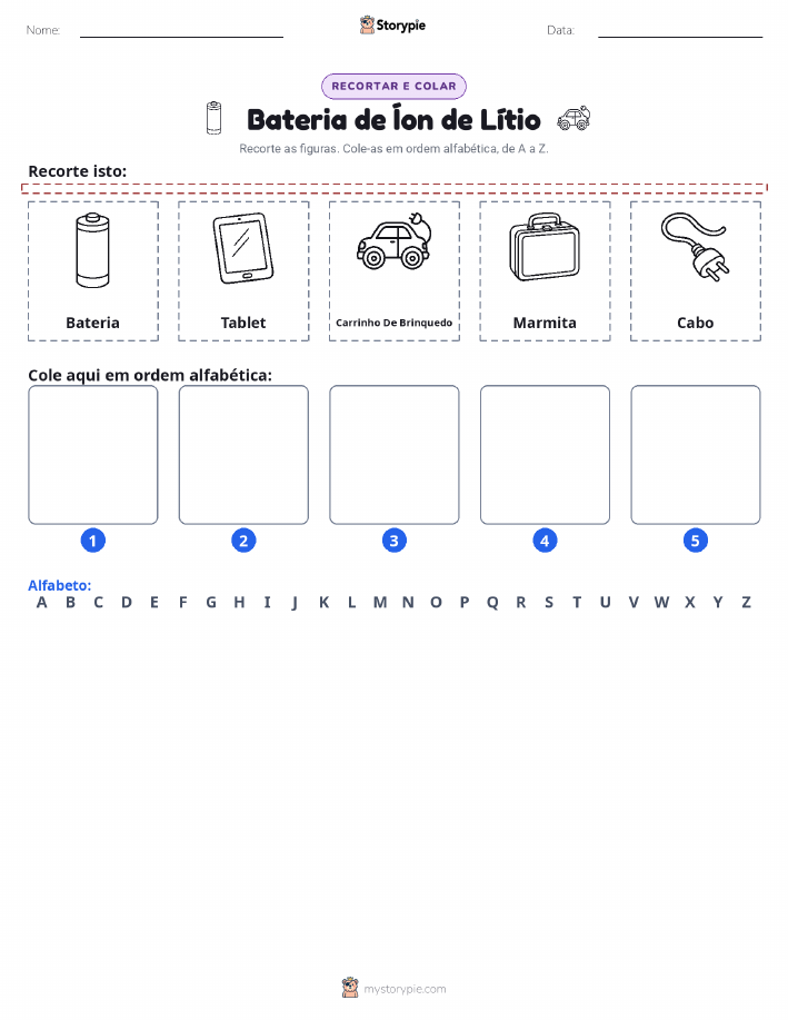 Recortar & Colar Alfabeto