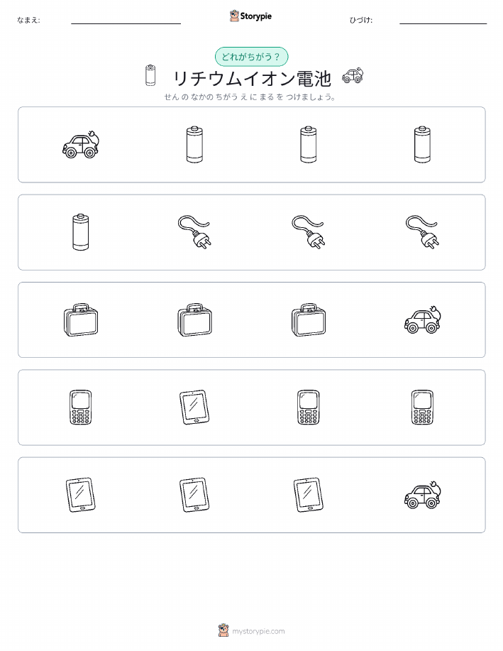 異なるものを見つけよう
