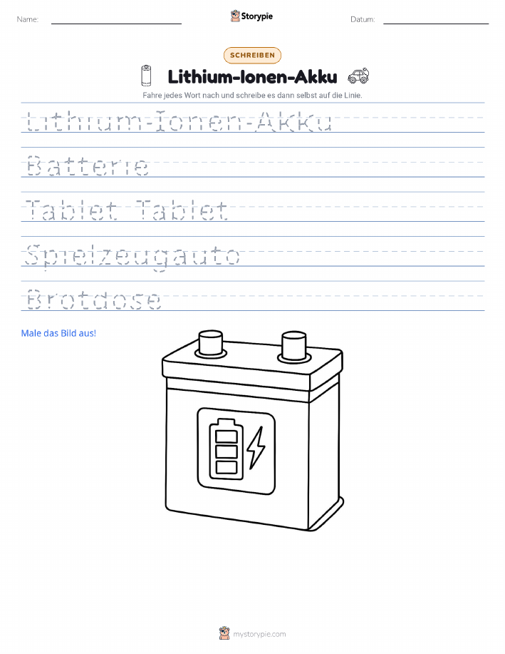 Schreibübung
