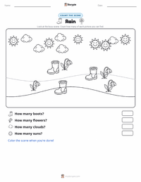 Rain printable worksheet preview