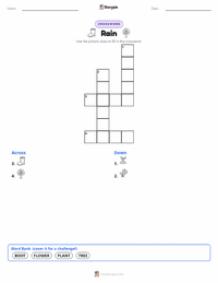 Rain printable worksheet preview