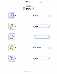 Tài liệu in sẵn Mưa cho trẻ em