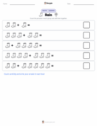 Rain printable worksheet preview