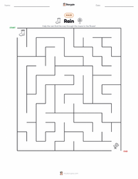 Rain printable worksheet preview