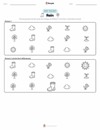 Rain printable worksheet preview