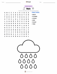 Rain printable worksheet preview