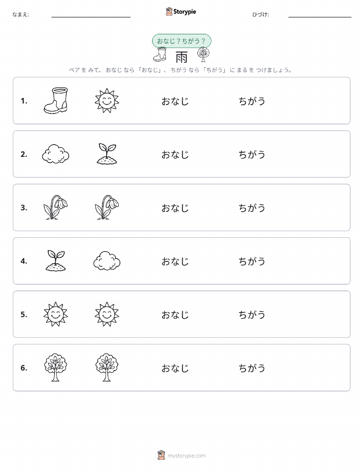同じか違うか