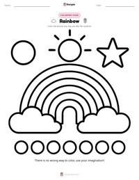 Rainbow printable worksheet preview