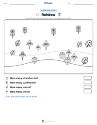 Rainbow printable worksheet preview