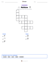 Rainbow printable worksheet preview
