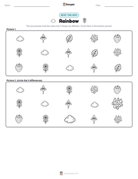Rainbow printable worksheet preview