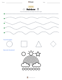 Rainbow printable worksheet preview
