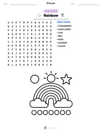 Rainbow printable worksheet preview