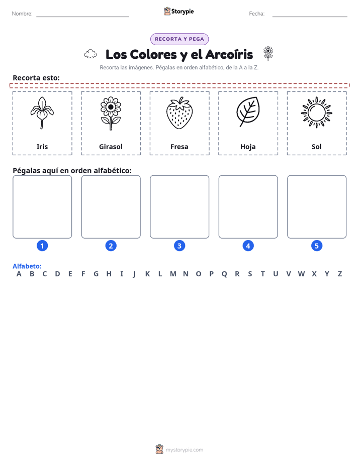Cortar y Pegar el Alfabeto