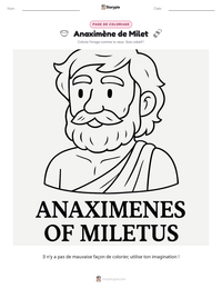 Aperçu de la feuille de travail imprimable Anaximène de Milet