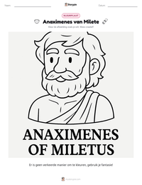Anaximenes van Milete afdrukbare werkblad voorbeeld