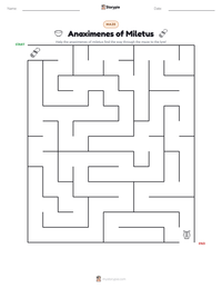 Anaximenes of Miletus printable worksheet preview