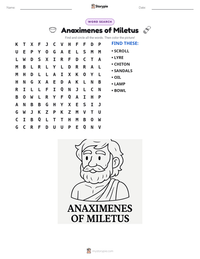 Anaximenes of Miletus printable worksheet preview