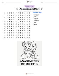 Aperçu de la feuille de travail imprimable Anaximène de Milet
