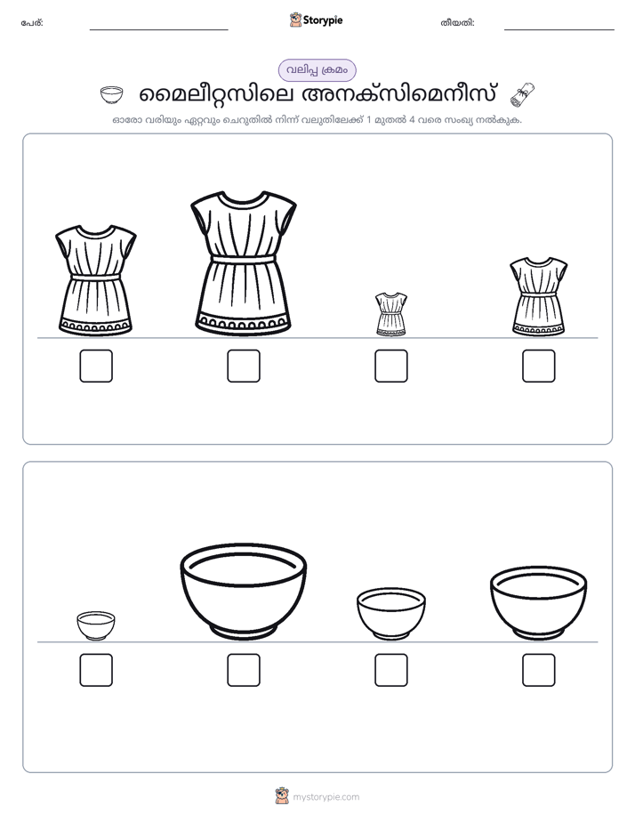 വലുപ്പം ക്രമം