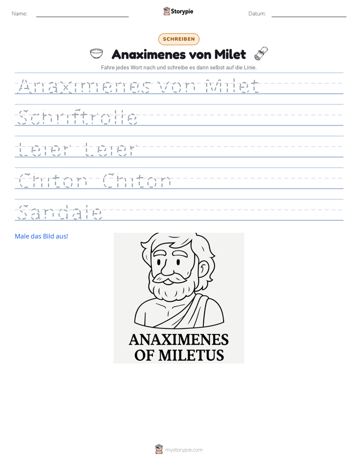 Schreibübung