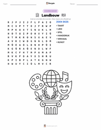 Cultuur afdrukbare werkblad voorbeeld