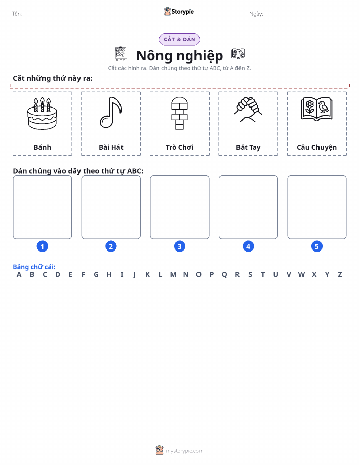 Cắt & Dán Chữ Cái