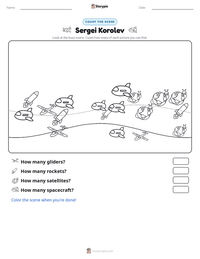 Sergei Korolev printable worksheet preview