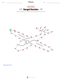 Sergei Korolev printable worksheet preview