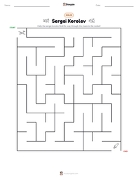 Sergei Korolev printable worksheet preview