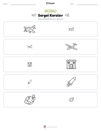Sergei Korolev printable worksheet preview