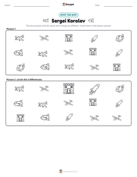 Sergei Korolev printable worksheet preview