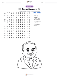 Sergei Korolev printable worksheet preview