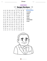 Sergey Korolyov yazdırılabilir çalışma sayfası önizlemesi