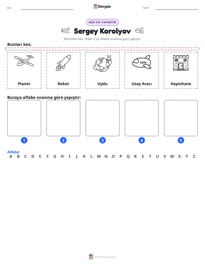 Kes & Yapıştır Alfabe