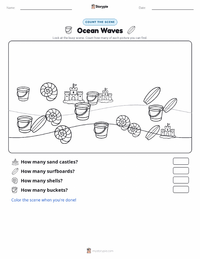Ocean Waves printable worksheet preview
