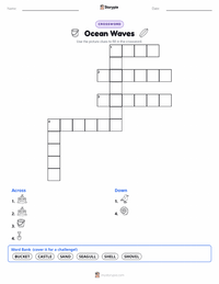 Ocean Waves printable worksheet preview