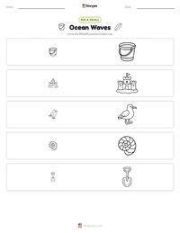Ocean Waves printable worksheet preview