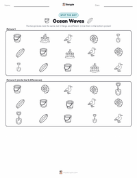 Ocean Waves printable worksheet preview