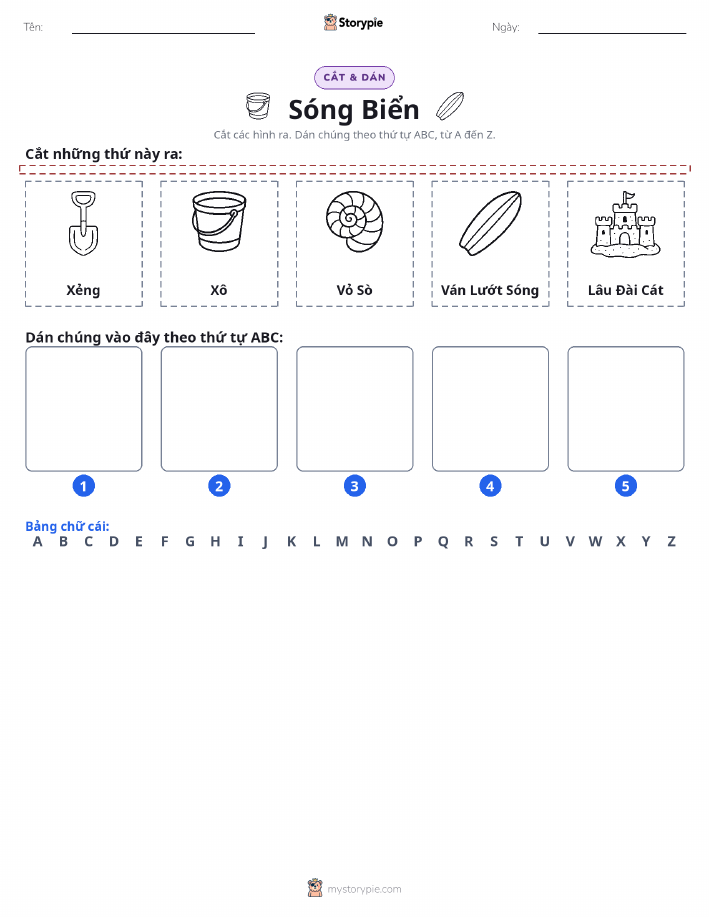 Cắt & Dán Chữ Cái