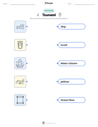 Tsunami printable worksheet preview