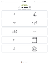 Tsunami printable worksheet preview