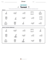 Tsunami printable worksheet preview