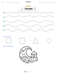 Tsunami printable worksheet preview